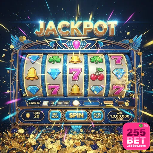 Imagem de jogos de caça-níqueis no 255bet, plataforma de apostas online, com destaque para slots diversos.